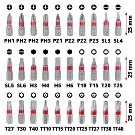 Набор бит Einhell 118693 универсал. (32пред.) для шуруповертов