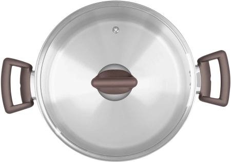 Кастрюля Rondell Fest RDS-1323 4.8л. d=24см (с крышкой) стальной