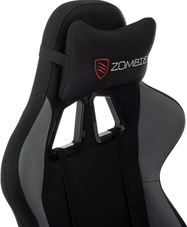Кресло игровое Zombie Void черный/серый с подголов. крестов. пластик
