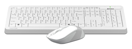 Клавиатура + мышь A4Tech Fstyler FG1010S клав:белый/серый мышь:белый/серый USB беспроводная Multimedia (FG1010S WHITE)