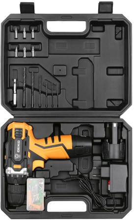 Дрель-шуруповерт Deko DKCD12FU-Li аккум. патрон:быстрозажимной (кейс в комплекте) (063-4094)