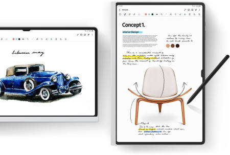 Чехол-крышка Samsung для Samsung Galaxy Tab S9 Ultra NotePaper Screen поликарбонат белый (EF-ZX912PWEGRU)