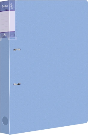 Папка на 2-х D-кольцах Бюрократ Gems GEM0812/2RAZURE A4 пластик 0.7мм кор.32мм торц.карм с бум. встав голубой топаз