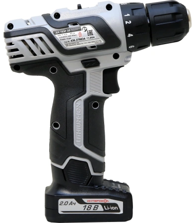 Дрель-шуруповерт Интерскол ДА-18ЭР+ подарок АЗУ-18В аккум. патрон:быстрозажимной (436.2.2.15)