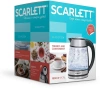 Чайник электрический Scarlett SC-EK27G54 1.7л. 1800Вт серебристый/черный корпус: нерж.сталь/стекло