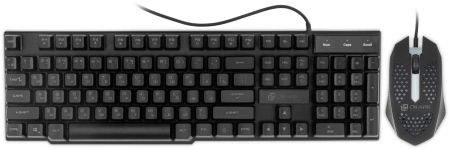 Клавиатура + мышь Оклик 400GMK клав:черный мышь:черный USB LED (1546779)