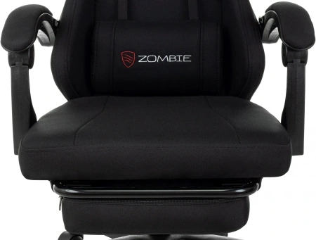Кресло игровое Zombie Weaver черный с подголов. крестов. пластик подст.для ног пластик черный