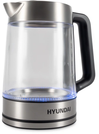 Чайник Hyundai HYK-G5607 1.7л. 2200Вт черный/серебристый (стекло)