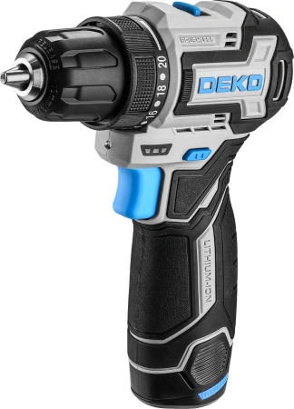 Дрель-шуруповерт Deko Loner 12V PRO аккум. патрон:быстрозажимной (кейс в комплекте) (085-1011)