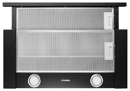 Вытяжка встраиваемая Hyundai HBH 6232 BK черный управление: кулисные переключатели (1 мотор)