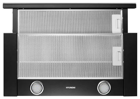 Вытяжка встраиваемая Hyundai HBH 6236 BG черный управление: кулисные переключатели (1 мотор)