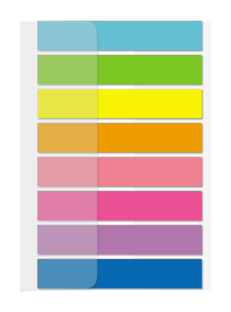 Закладки самокл. пластиковые Stick`n 26073 45x8мм 8цв.в упак. 20лист Z-сложения