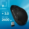 Мышь Оклик 990MW черный оптическая (2400dpi) silent беспроводная BT/Radio USB для ноутбука (9but)