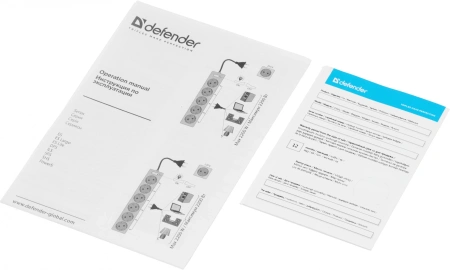 Сетевой фильтр Defender ILS 351 1.8м (5 розеток) белый (коробка)