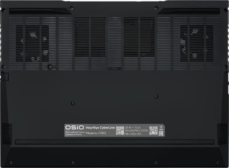 Ноутбук Osio CyberLine C160i-002 Core i5 12600H 16Gb SSD512Gb NVIDIA GeForce RTX4050 6Gb 16" IPS WUXGA (1920x1200) noOS brown WiFi BT Cam 3410mAh