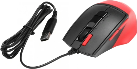 Мышь A4Tech Fstyler FM45S Air красный/черный оптическая (2400dpi) silent USB (7but)