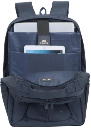 Рюкзак для ноутбука 17.3" Riva 8460 темно-синий полиэстер женский дизайн