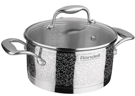 Кастрюля Rondell Vintage RDS-343 3л. d=20см (с крышкой) стальной