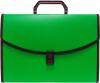 Портфель Бюрократ -BPP13LGRN 13 отдел. A4 с окантовкой пластик 0.7мм зеленый