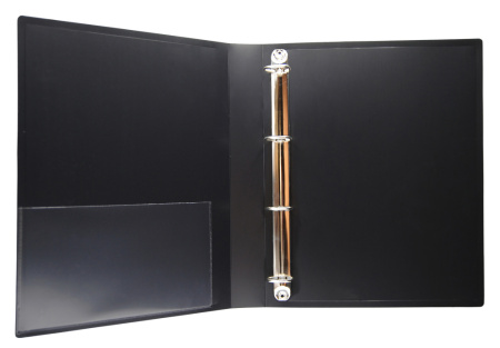 Папка на 4-х кольцах Silwerhof Perlen 271958-75 A4 1мм кор.38мм внутр. с вставкой зеленый металлик