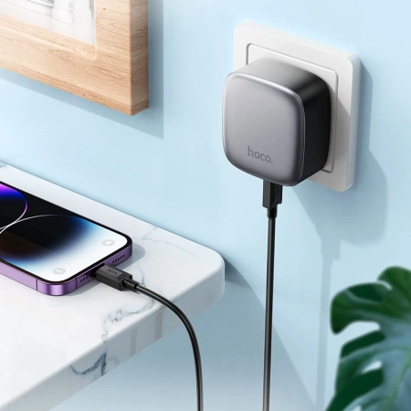 Сетевое зар./устр. Hoco CS33A 30W 3A+2.5A+2A+1.5A (PD+QC) 2xUSB/USB type-C универсальное серый (PD30W(TYPE-C TO TYPE-C) 17536)