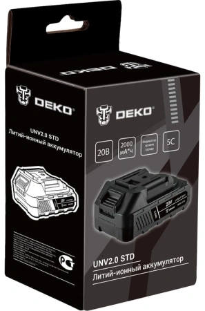 Батарея аккумуляторная Deko UNV2.0 STD 20В 2Ач Li-Ion (063-4492)