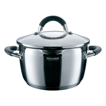 Кастрюля Rondell Flamme RDS-024 3.2л. d=20см (с крышкой) стальной