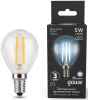 Лампа филам. Gauss Filament 5Вт цок.:E14 свеча 220B 4100K св.свеч.бел.нейт. (упак.:1шт) (105801205)