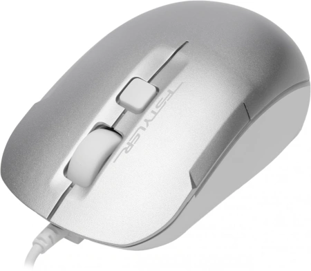 Мышь A4Tech Fstyler FM26S серебристый/белый оптическая (1600dpi) silent USB для ноутбука (4but)
