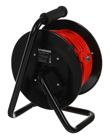 Удлинитель силовой Starwind ST-PSR4.50/G-16 3x2.5кв.мм 4розет. 50м ПВС 16A катушка оранжевый