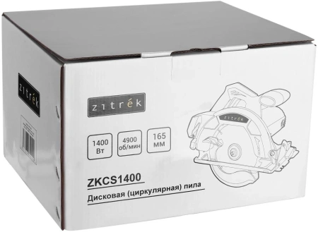Циркулярная пила (дисковая) Zitrek ZKCS1400 1400Вт (ручная) D диска.:165мм (085-1304)