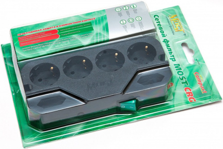 Сетевой фильтр Most CRG 5м (6 розеток) черный (блистер)