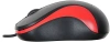 Мышь Оклик 115S черный/красный оптическая (1200dpi) USB для ноутбука (3but)