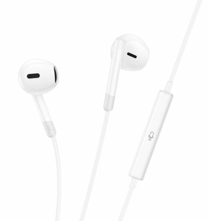 Гарнитура вкладыши Hoco M109 1.2м белый проводные