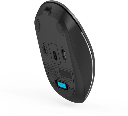 Мышь A4Tech Fstyler FB26CS Air2 серый/черный оптическая (2000dpi) silent беспроводная BT/Radio USB д