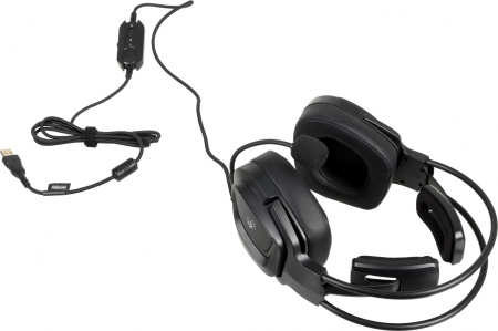 Наушники с микрофоном A4Tech Bloody G575 черный 2м мониторные USB оголовье (G575 USB/ BLACK)
