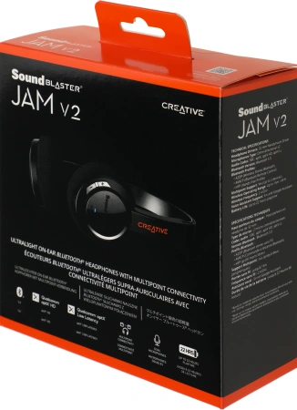 Наушники с микрофоном Creative Jam V2 черный накладные BT оголовье (51EF0950AA000)