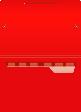 Портфель Бюрократ -BPR6RED 6 отдел. A4 пластик 0.7мм красный