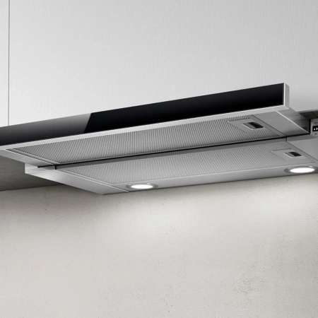 Вытяжка встраиваемая Elica Elite 26 IX/A/90/VT серебристый/черный управление: кнопочное (1 мотор)