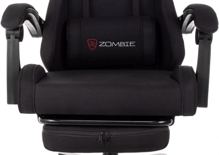 Кресло игровое Zombie Shadow черный Neo Black с подголов. крестов. пластик подст.для ног пластик черный