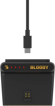 Мышь A4Tech Bloody R72 Ultra Duo черный/рисунок оптическая 20000dpi беспров. USB/USB-C 6but (R72 ULTRA DUO RENEGADEMIDNIGHT)