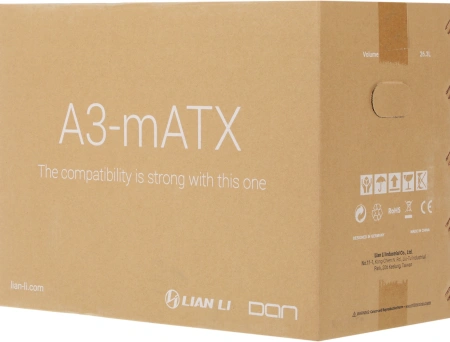 Корпус Lian-Li A3 черный без БП mATX 10x120mm 2x140mm 2xUSB3.0 1xUSB3.1 audio bott PSU