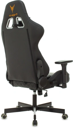 Кресло игровое Knight ARMOR черный ромбик эко.кожа с подголов. крестов. металл