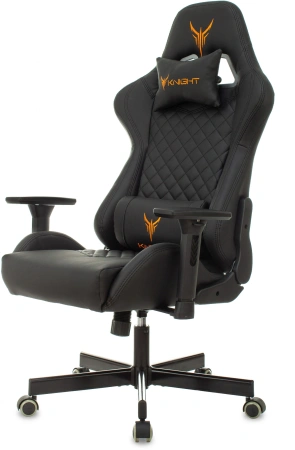 Кресло игровое Knight ARMOR черный ромбик эко.кожа с подголов. крестов. металл