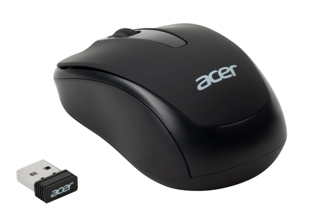 Мышь Acer OMR133 черный оптическая (1000dpi) беспроводная USB для ноутбука (2but)