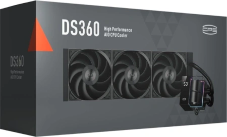 Система водяного охлаждения PcCooler DS360 BK Soc-AM5/AM4/1200/1700/1851 черный 4-pin Al LCD 310W Ret (DS360-BKNWXX-GL)