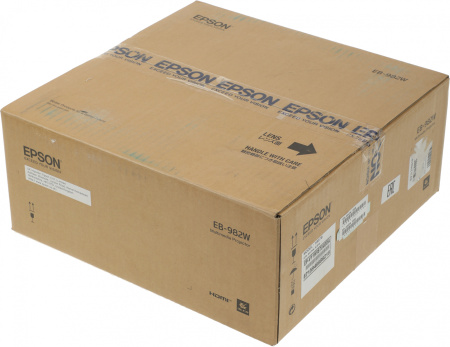 Проектор Epson EB-982W 3LCD 4200Lm (1280x800) 16000:1 ресурс лампы:6500часов 1xUSB typeA 1xUSB typeB 2xHDMI 3.1кг