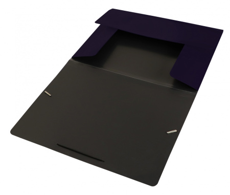 Папка на резинке Бюрократ DeLuxe DL510BBERRY A4 пластик кор.30мм 0.7мм черничный