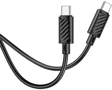 Кабель Hoco X88 Gratified X88 GRATIFIED 60W USB Type-C-USB Type-C 1м черный коробка