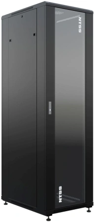 Шкаф серверный NTSS Премиум (NTSS-R42U6080GS-BL) напольный 42U 600x800мм пер.дв.стекл металл 900кг черный 710мм 99кг 1987мм IP20 сталь